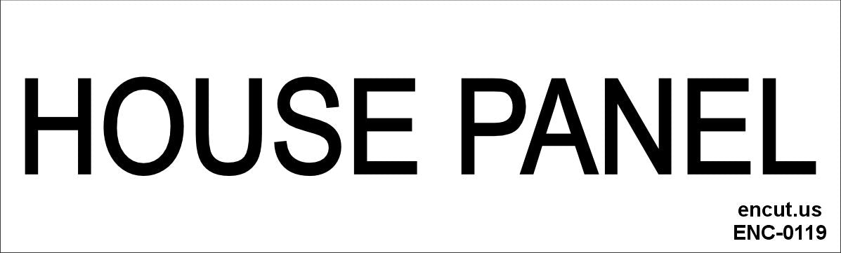 House Panel Placard