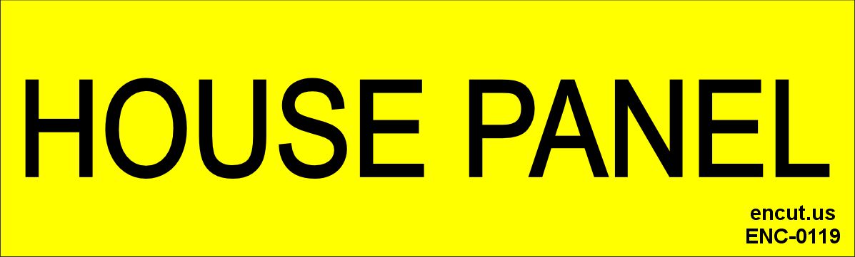 House Panel Placard