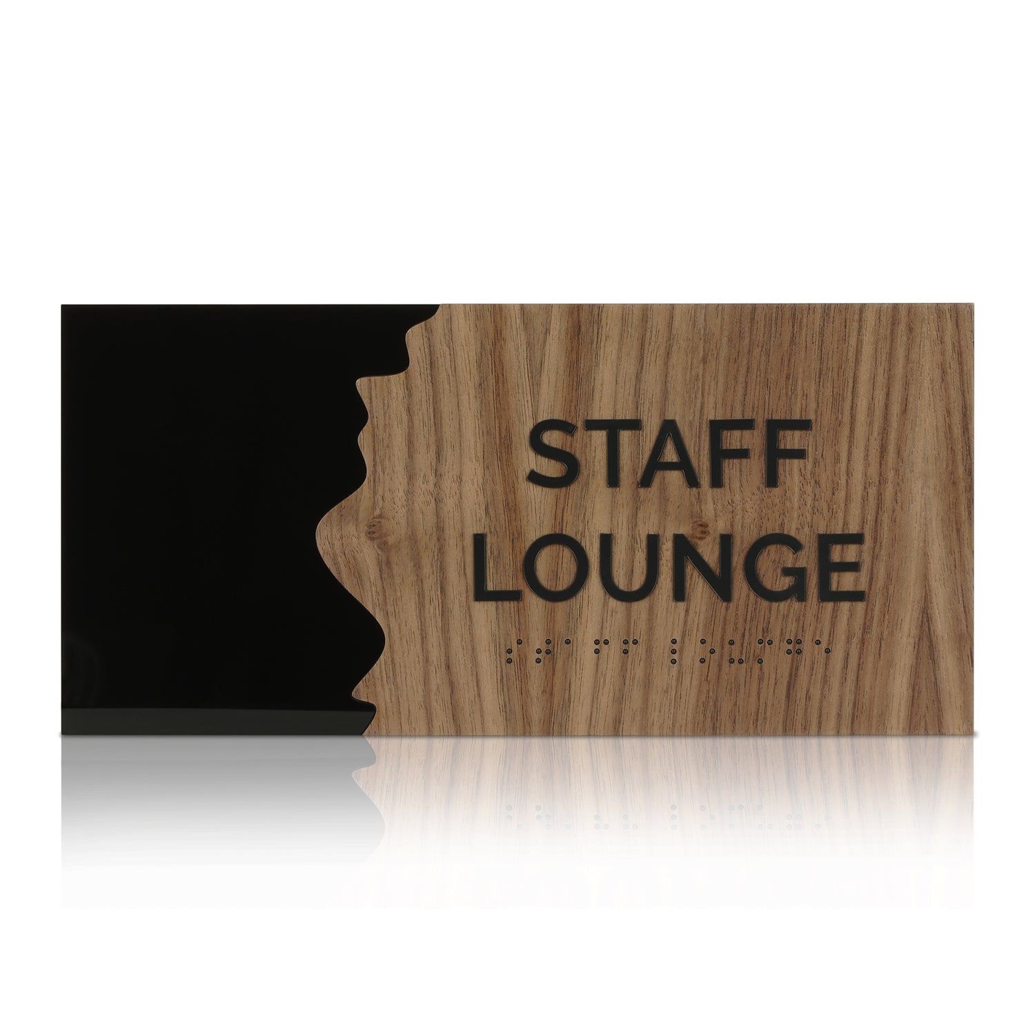 Acrylic and Wood Staff Lounge Sign