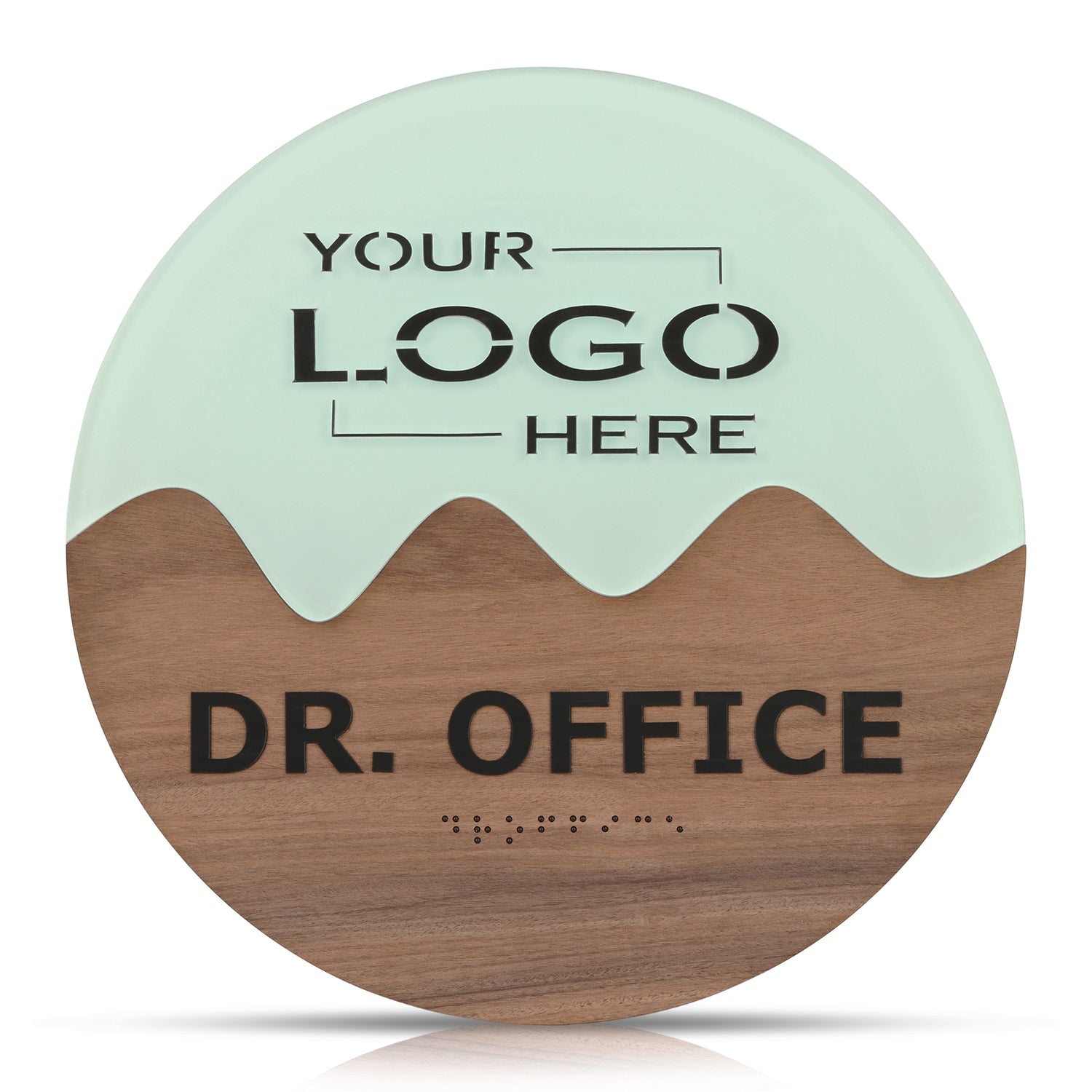 Round Wood and Acrylic Signage