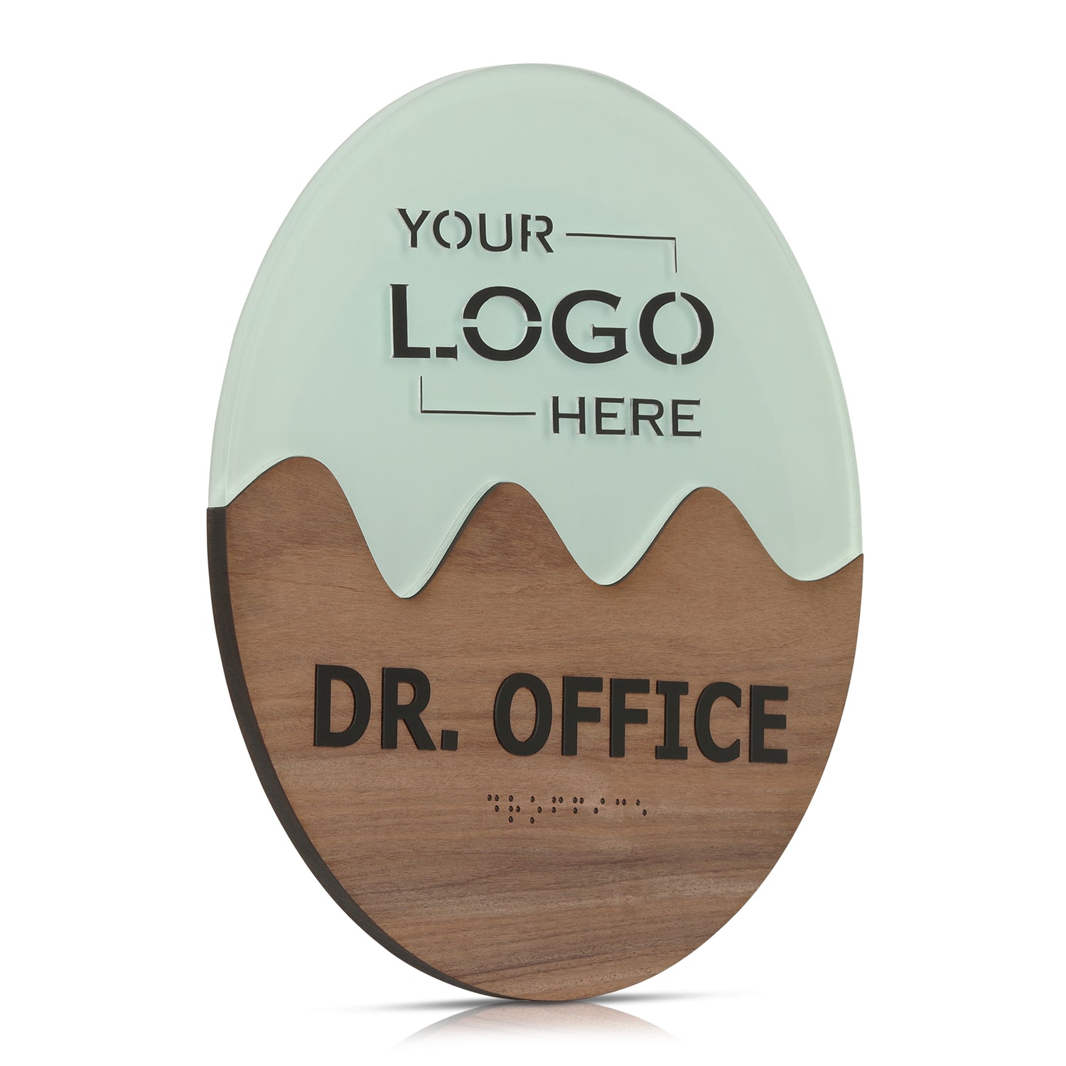 Round Wood and Acrylic Signage