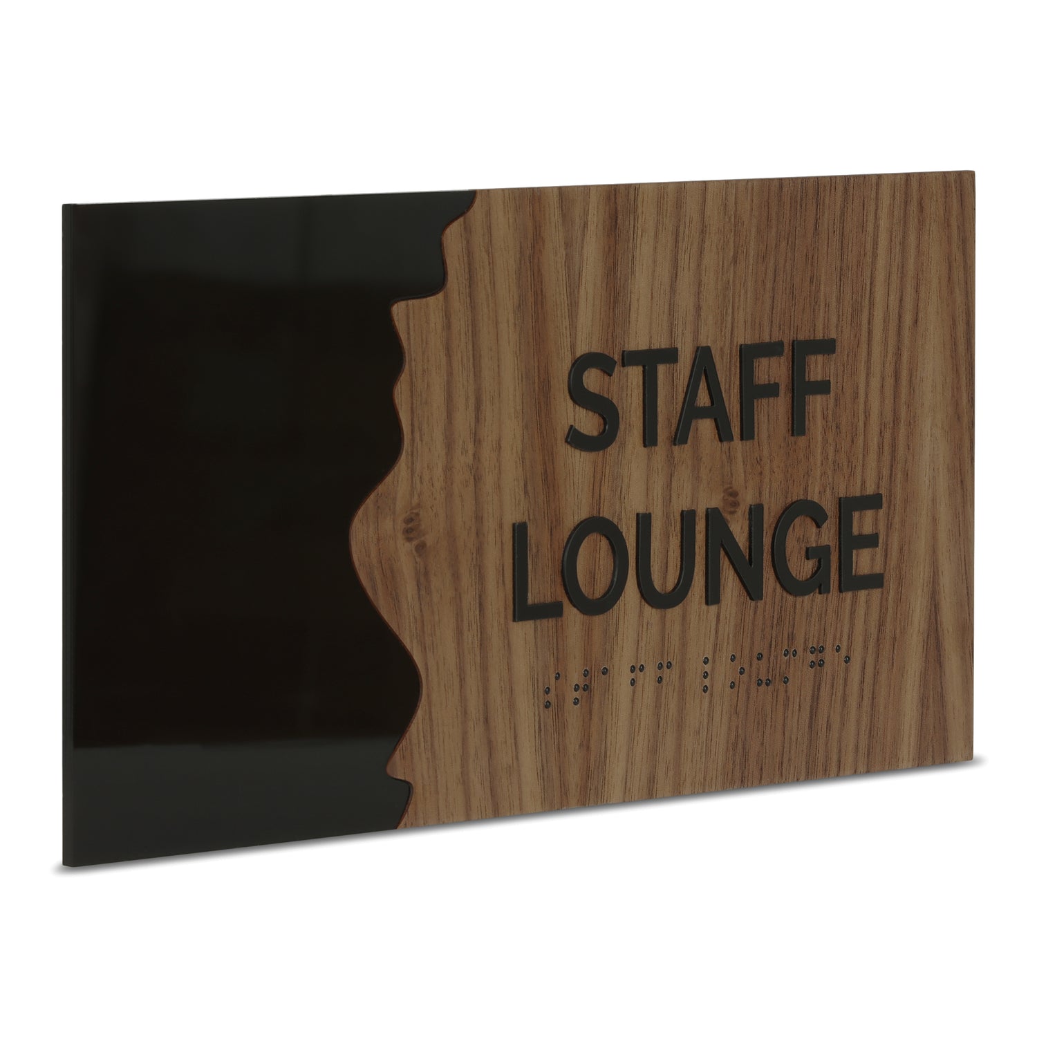 Acrylic and Wood Staff Lounge Sign