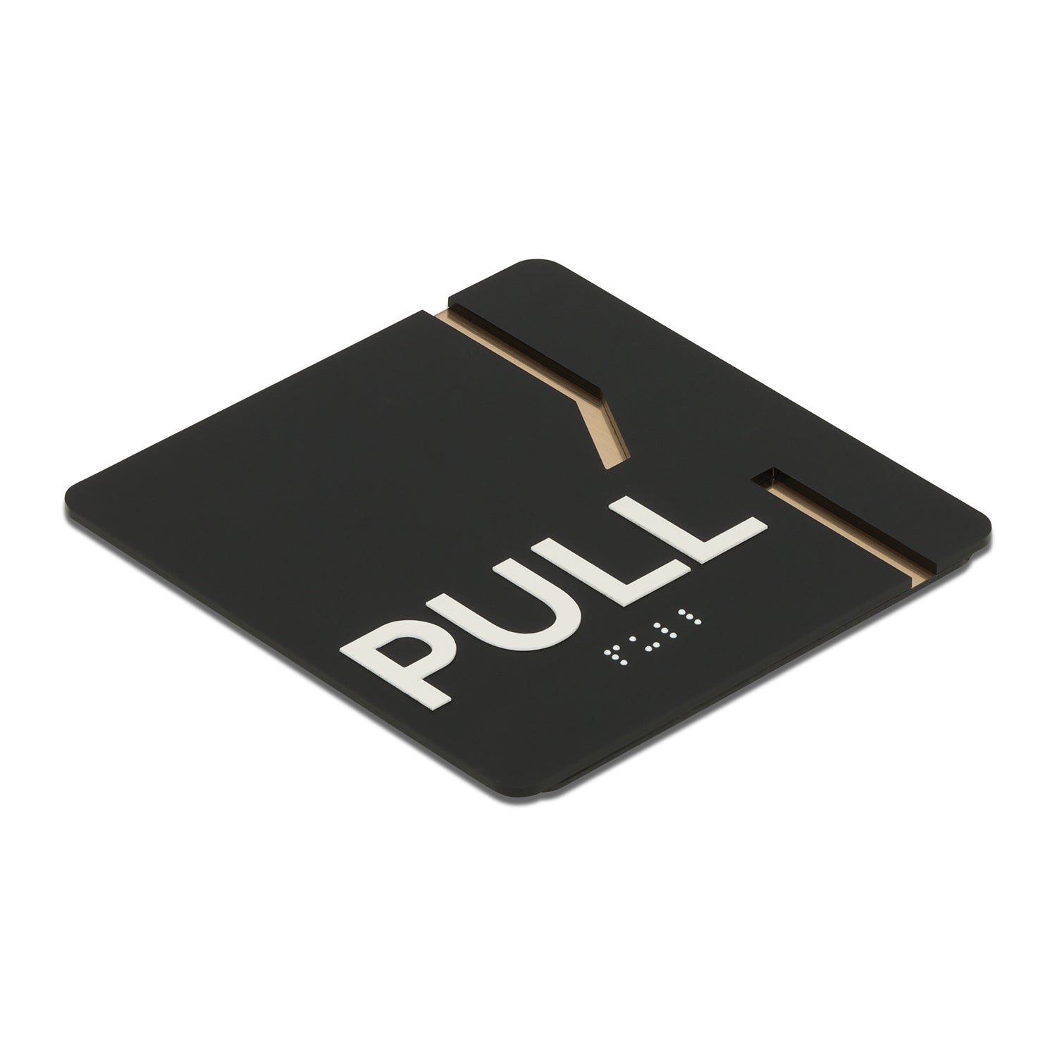 Black Gold Pull Signage