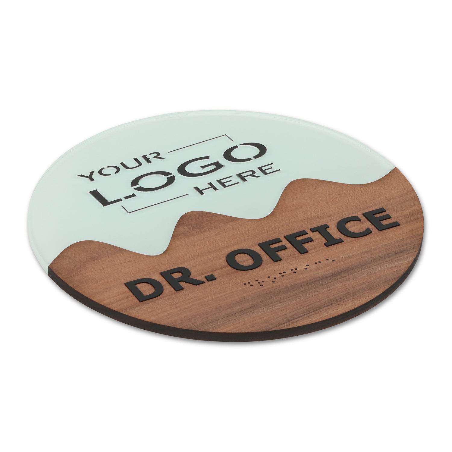 Round Wood and Acrylic Signage