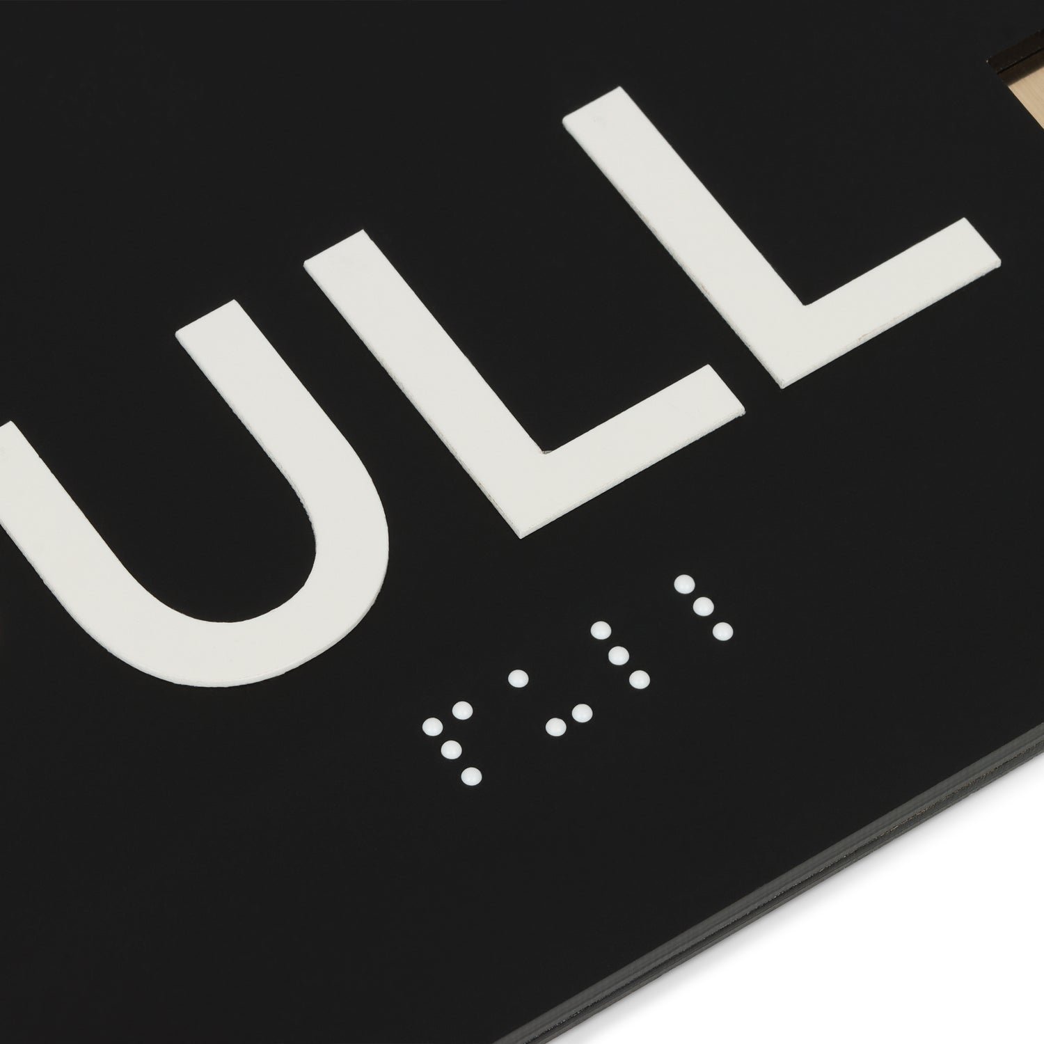 Black Gold Pull Signage