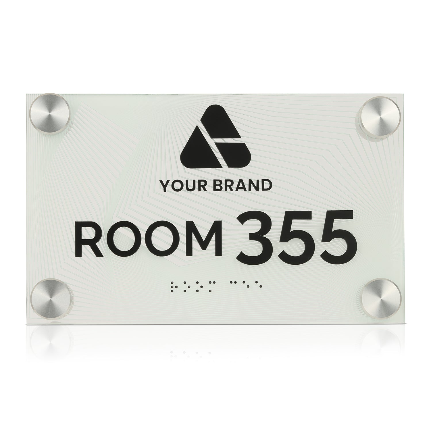 Room 355 Acrylic Signage with Standoffs
