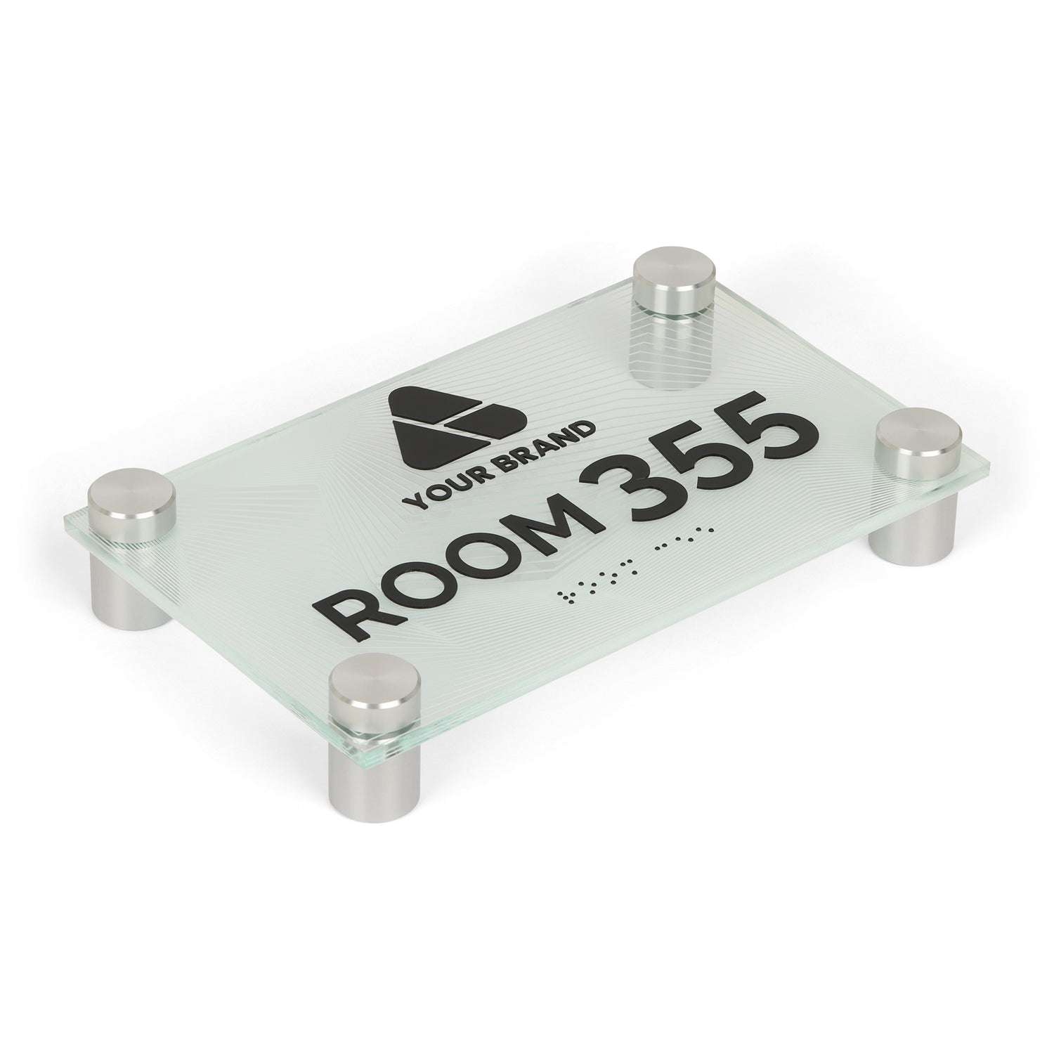 Room 355 Acrylic Signage with Standoffs