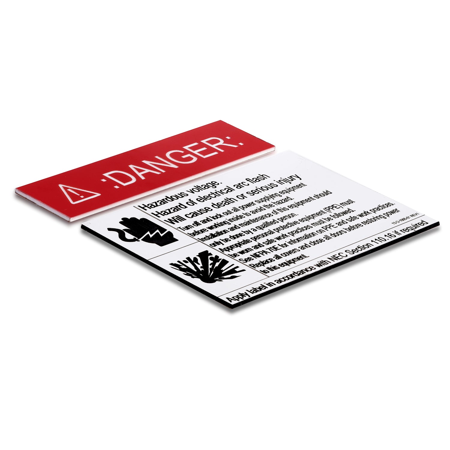 DANGER Hazardous Voltage Placard