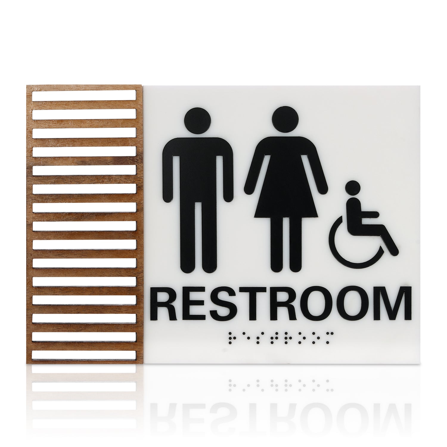 Wood And Acrylic Restroom Signage