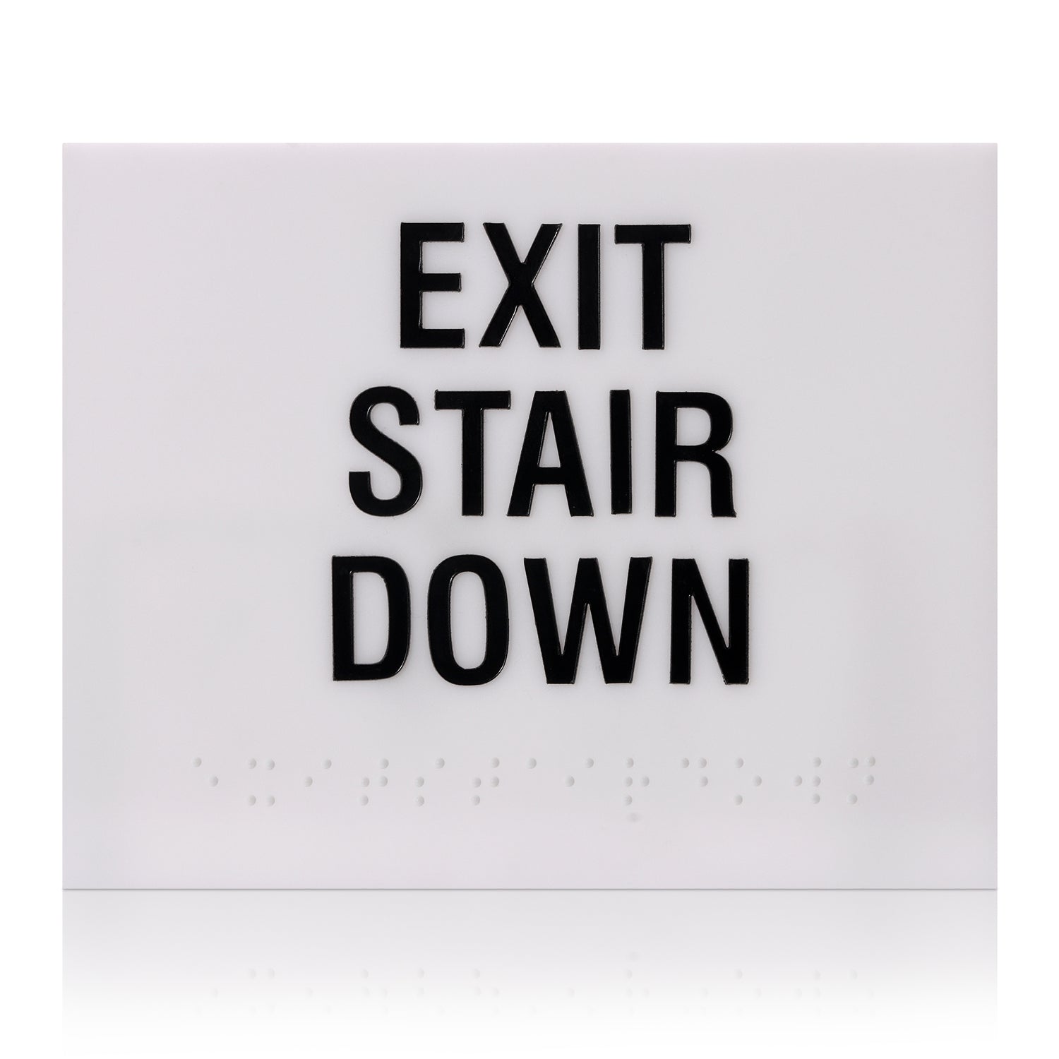 Exit Stair Down Braille Signage
