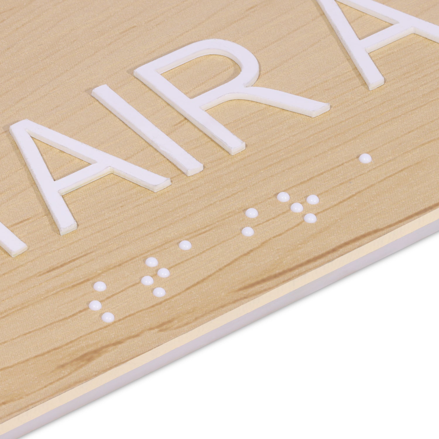 Wood Stair Floor Level Identification Signage
