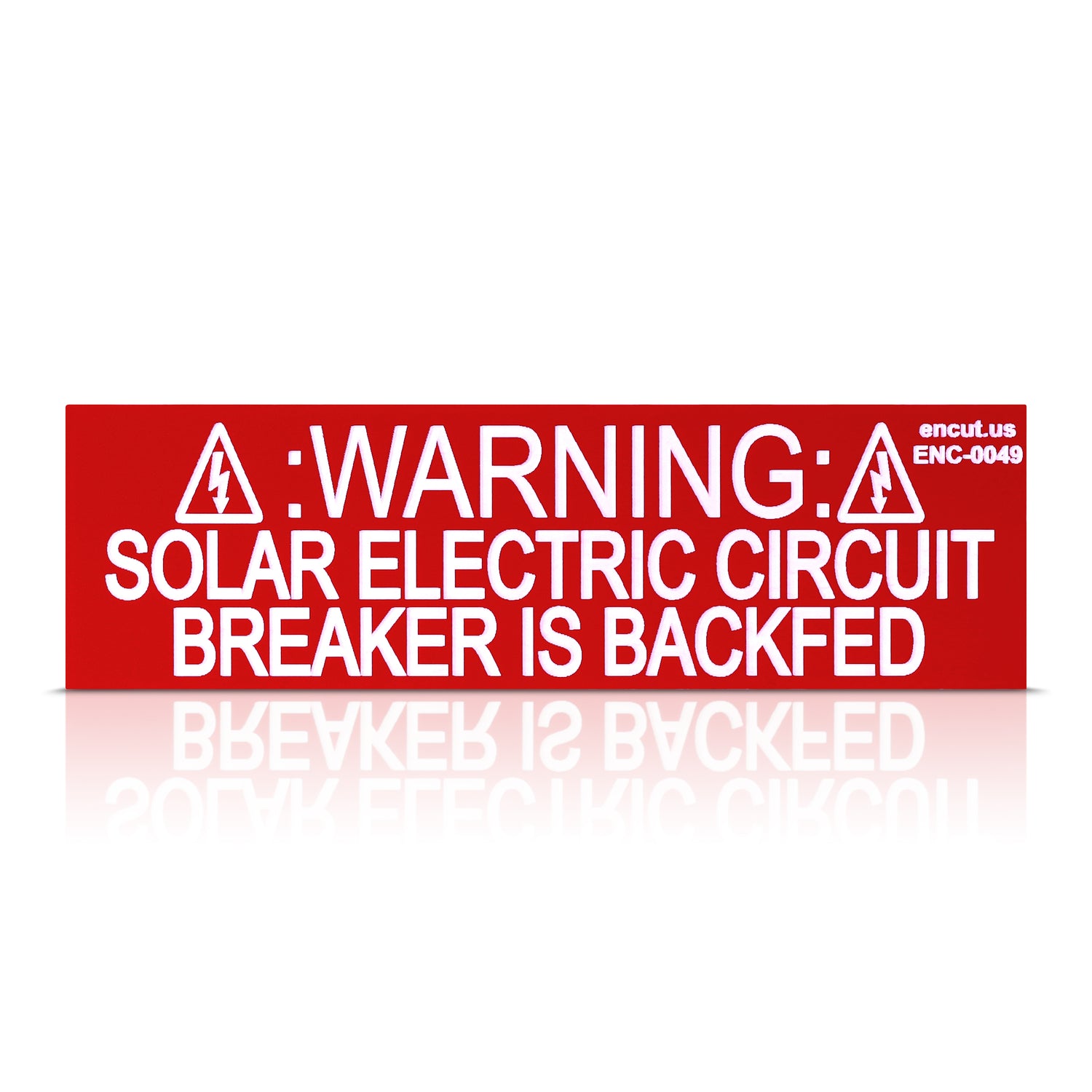 Warning: Solar Electric Circuit Breaker Placard