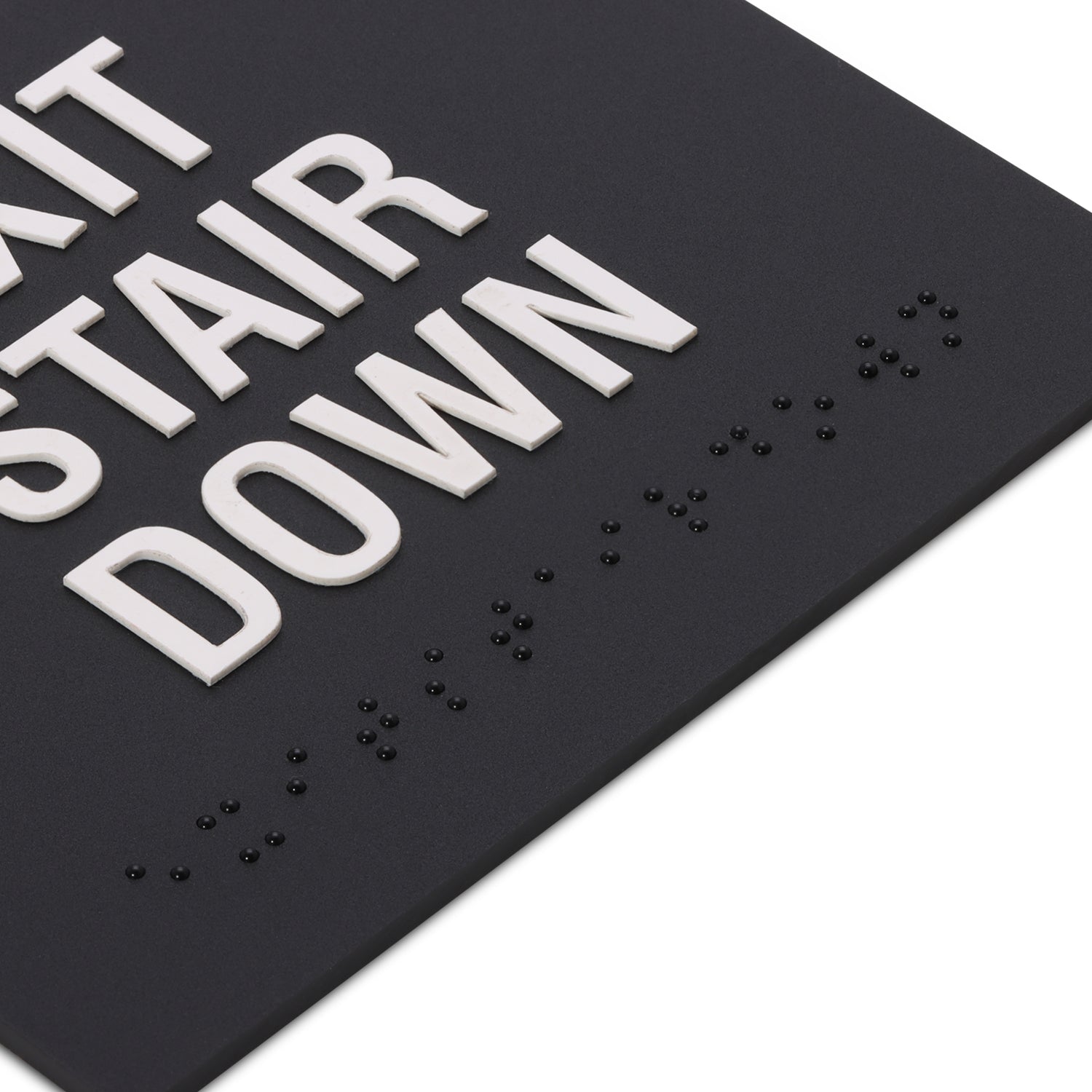 Exit Stair Down Braille Signage