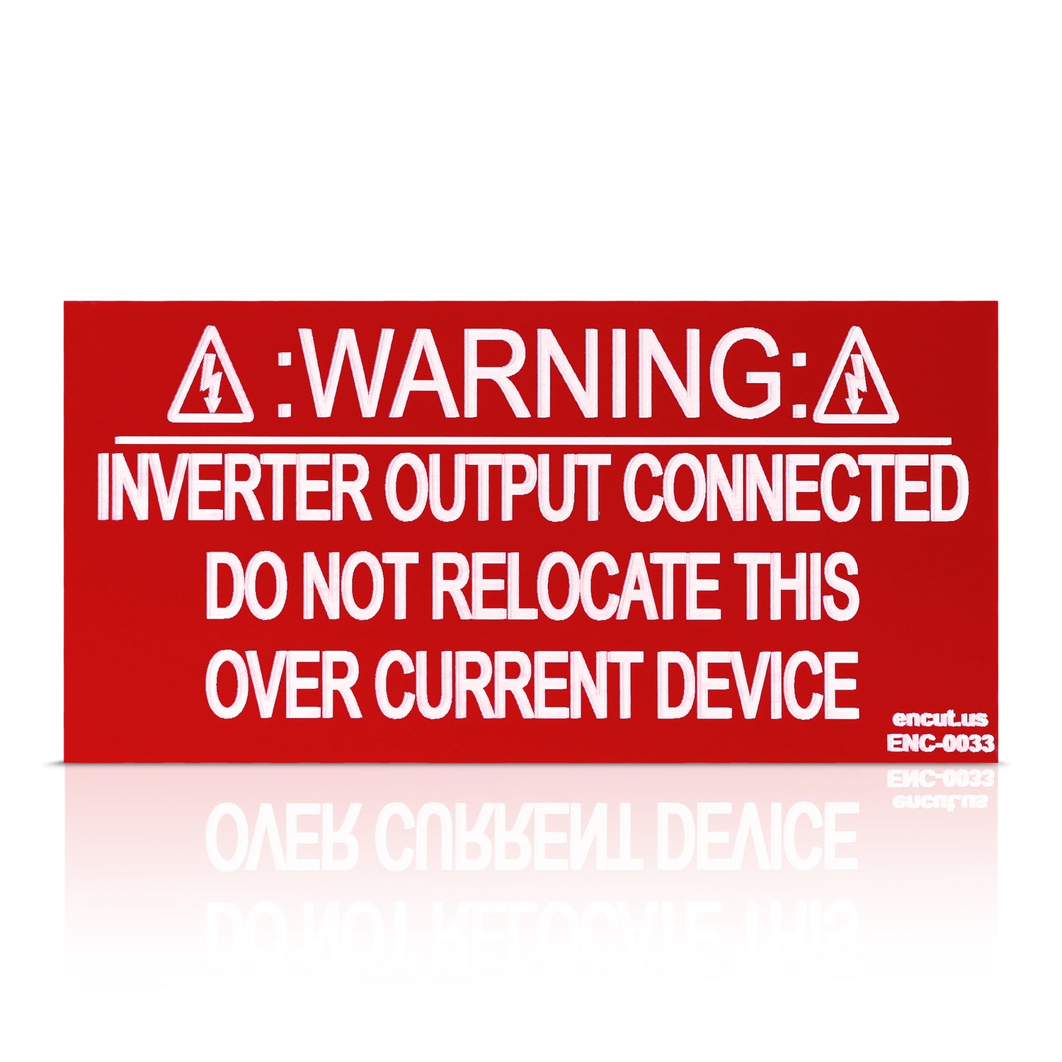 Warning: Inverter Output Connected Placard