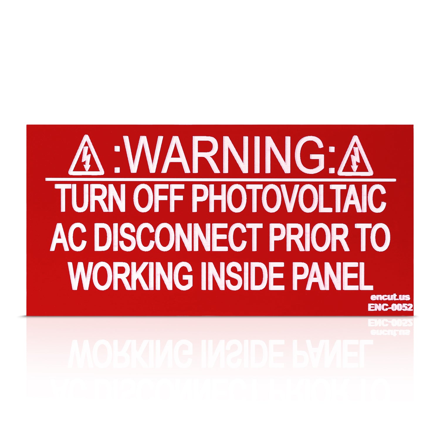 Warning: Turn Off PV AC Disconnect Placard