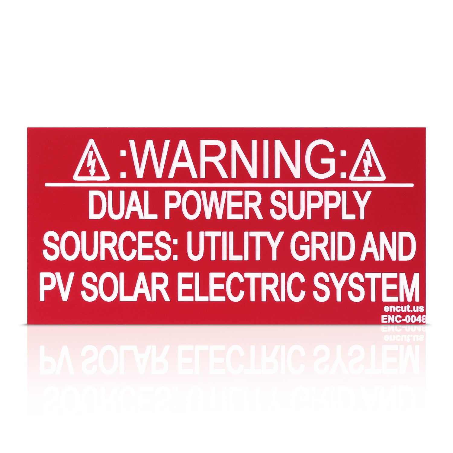 Warning: Dual Power Supply Placard