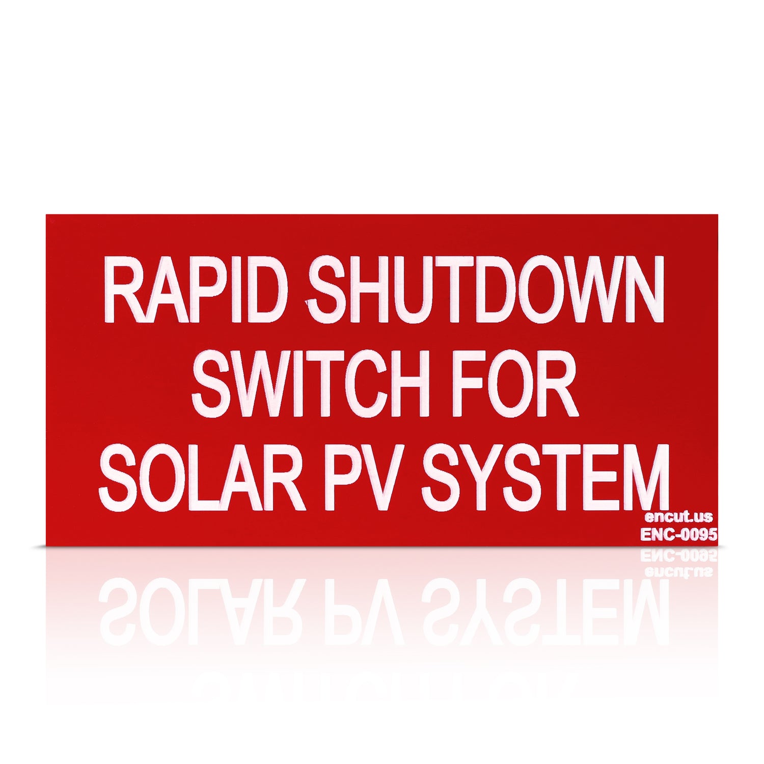 Rapid Shutdown Switch For Solar PV System Placard