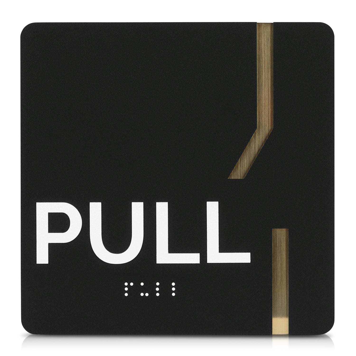 Black Gold Pull Signage