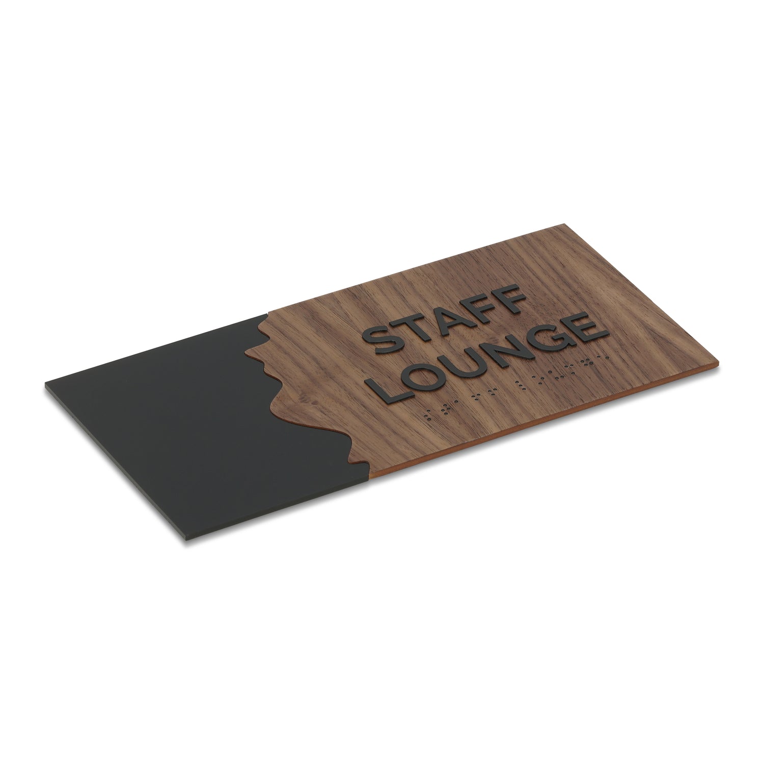 Acrylic and Wood Staff Lounge Sign