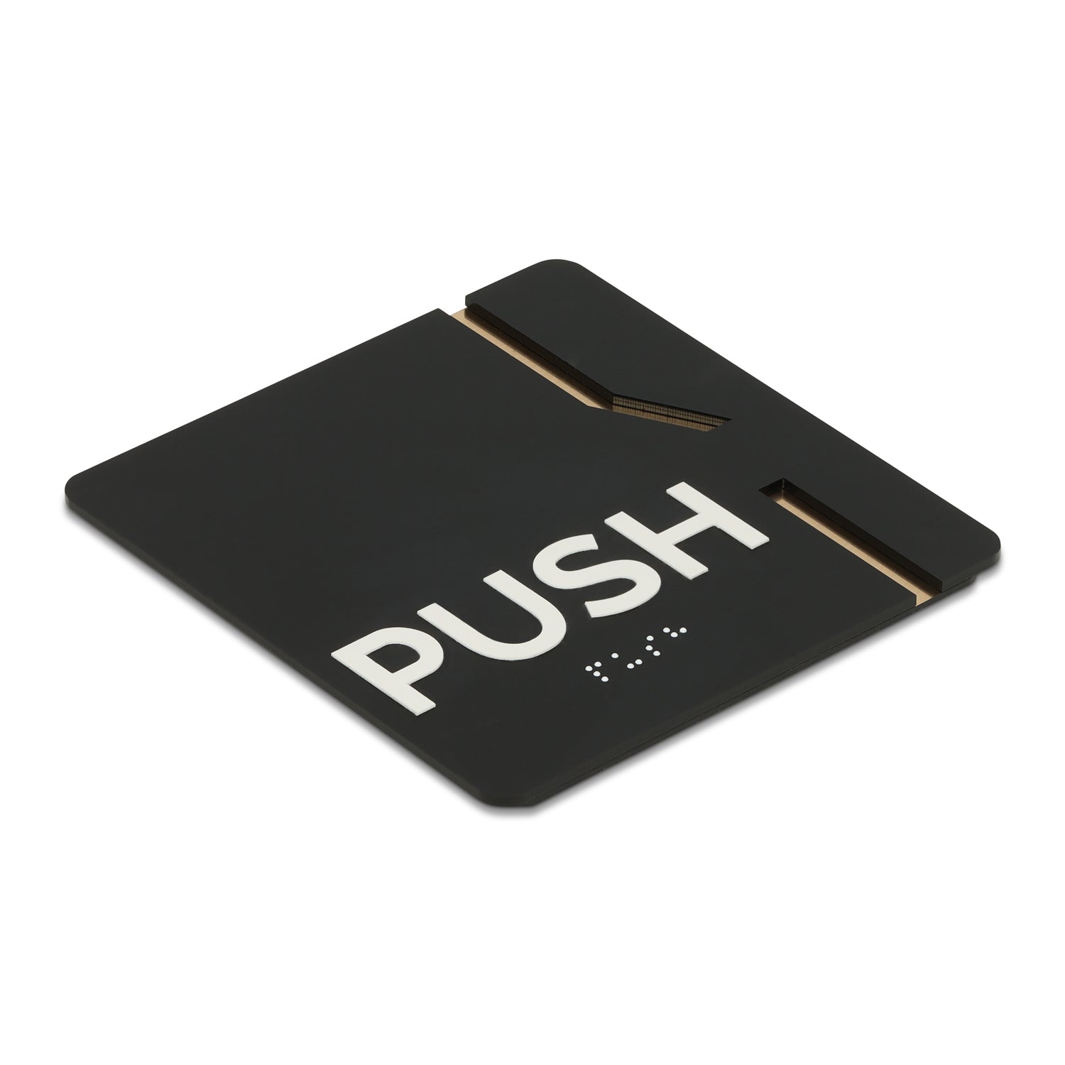 Black Gold Push Signage