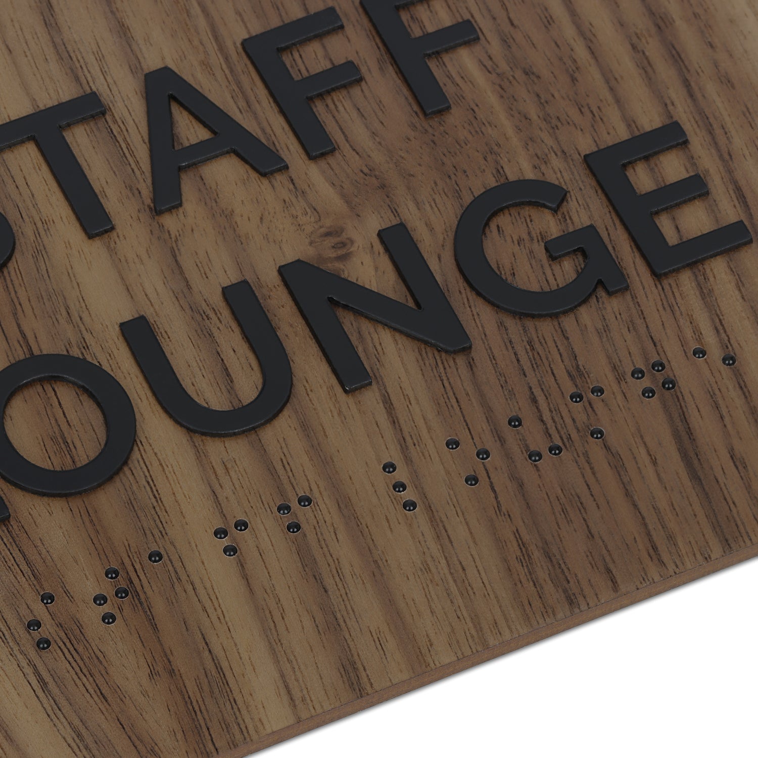 Acrylic and Wood Staff Lounge Sign