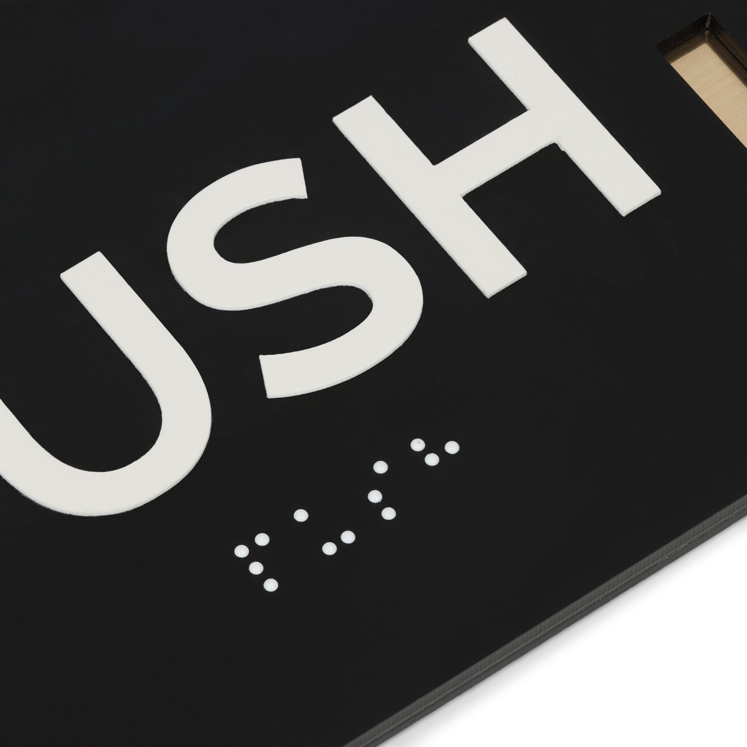 Black Gold Push Signage