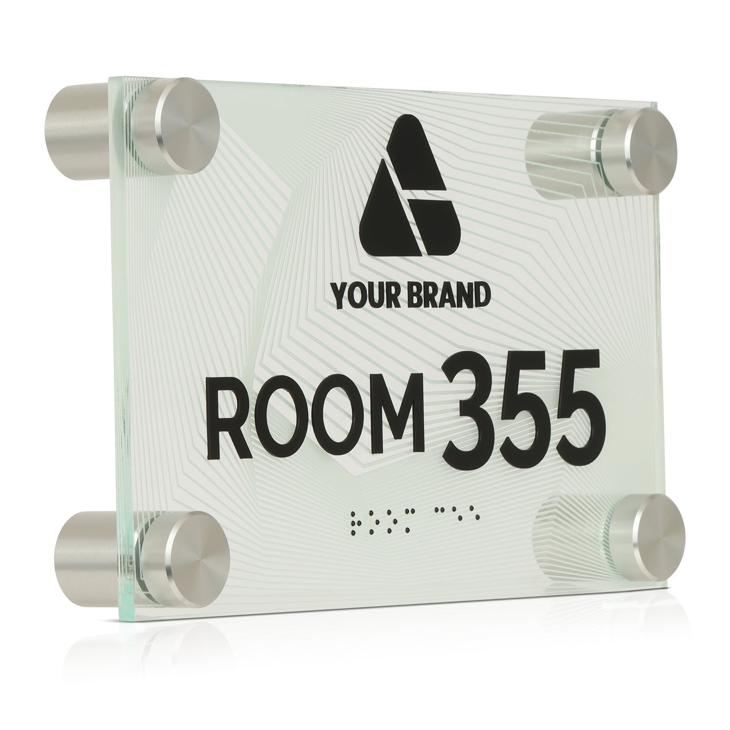 Room 355 Acrylic Signage with Standoffs