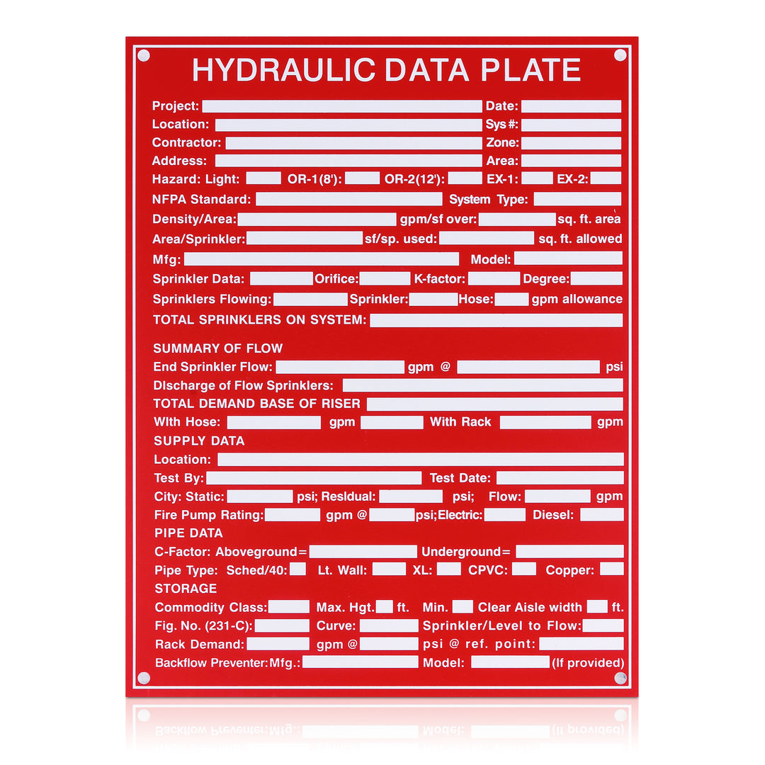 Hydraulic Data Plate – ENcut