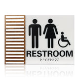 Wood And Acrylic Restroom Signage