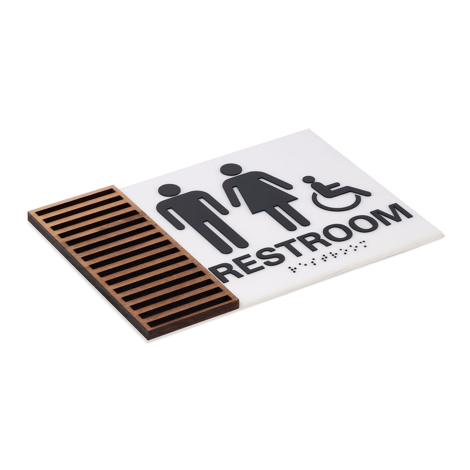 Wood And Acrylic Restroom Signage