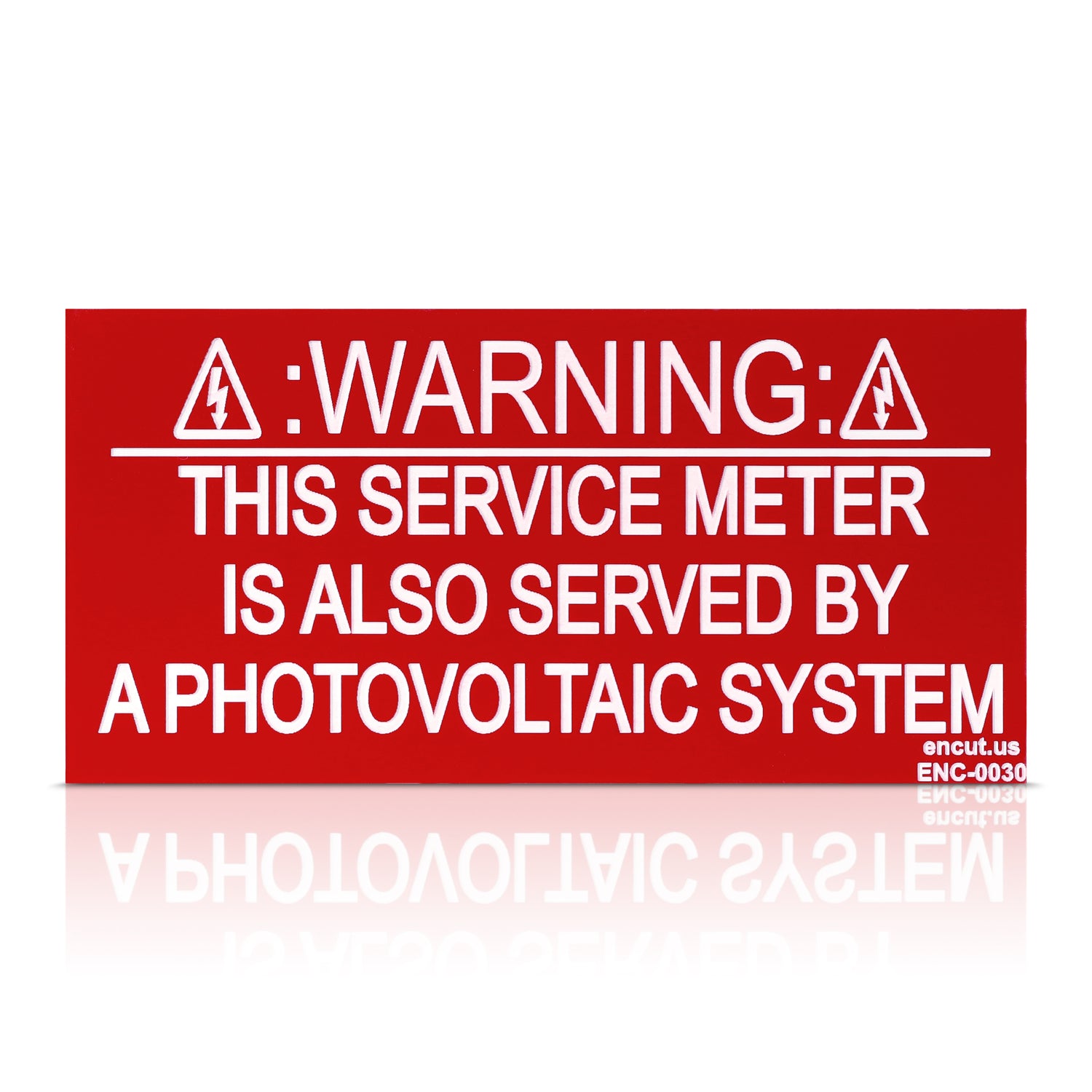 Warning: Service Meter Is Also Served By A Photovoltaic System Placard