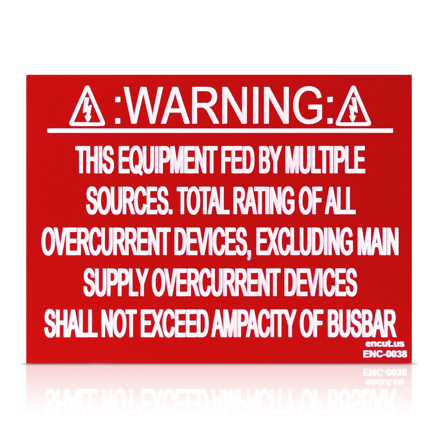 Warning: This Equipment is fed by multiple sources Placard