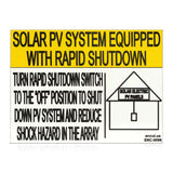 Rapid Shutdown Placard